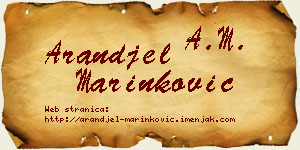 Aranđel Marinković vizit kartica